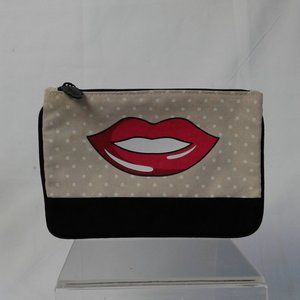 Beige/Black Ipsy Makeup Bag